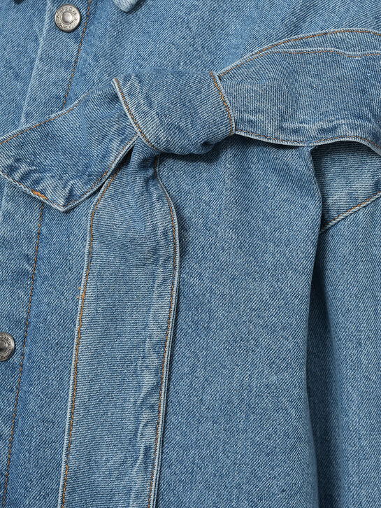 Рубашка джинсовая с бантом MSGM , арт.  | Фото 4