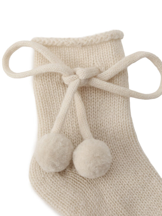 Носки кашемировые с бантиком, кремовые Oscar et Valentine , арт.  | Фото 2