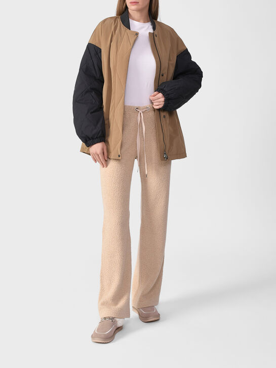 Куртка-бомбер с черными рукавами, коричневая Naumi , арт.  | Фото 3