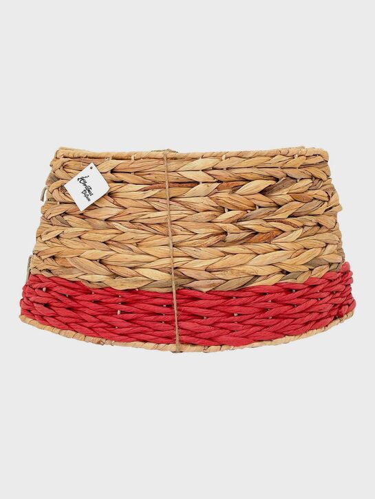 Корзина для елки разборная джутовая с красной полосой, коричневая, 26x58 см Luca Lighting , арт.  | Фото 2