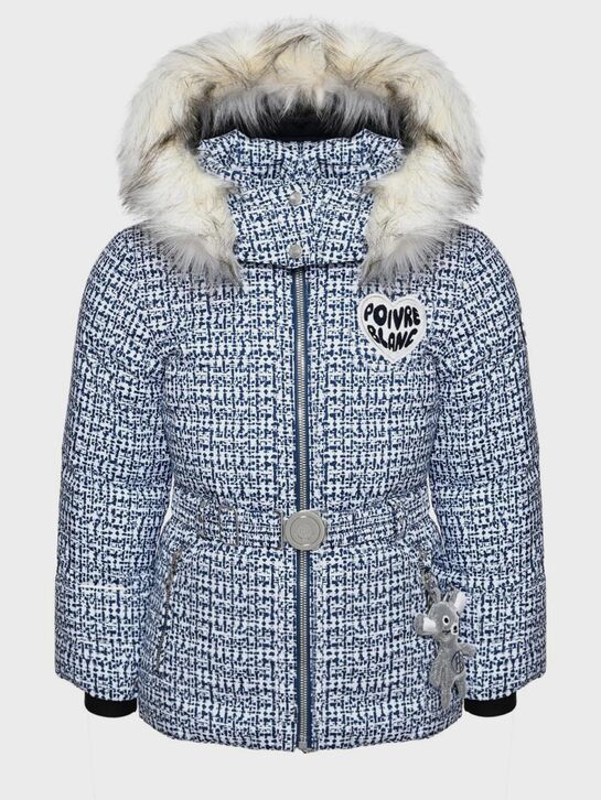 Куртка с капюшоном и поясом, синяя Poivre Blanc , арт.  | Фото 1