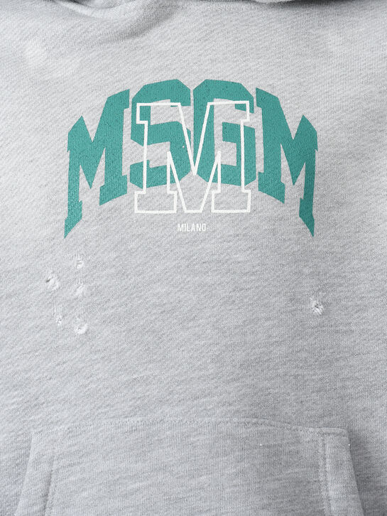 Толстовка-худи с зеленым лого MSGM , арт.  | Фото 3