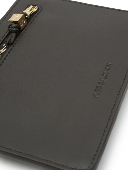 Сумка для телефона, коричневая Yves Salomon , арт.  | Фото 3