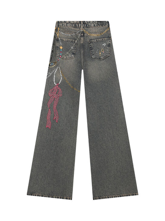 Джинсы с ручной росписью, коричневые Dan Maralex , арт.  | Фото 2