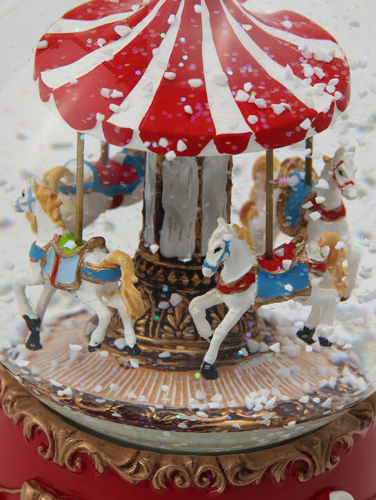 Шар &quot;Карусель с лошадьми&quot;, рождественская мелодия, 2,5х12,5х16,5см Musicboxworld , арт.  | Фото 7
