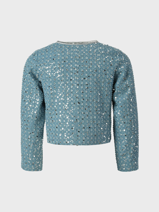 Комплект: пиджак и юбка, голубой с пайетками Eirene , арт.  | Фото 5