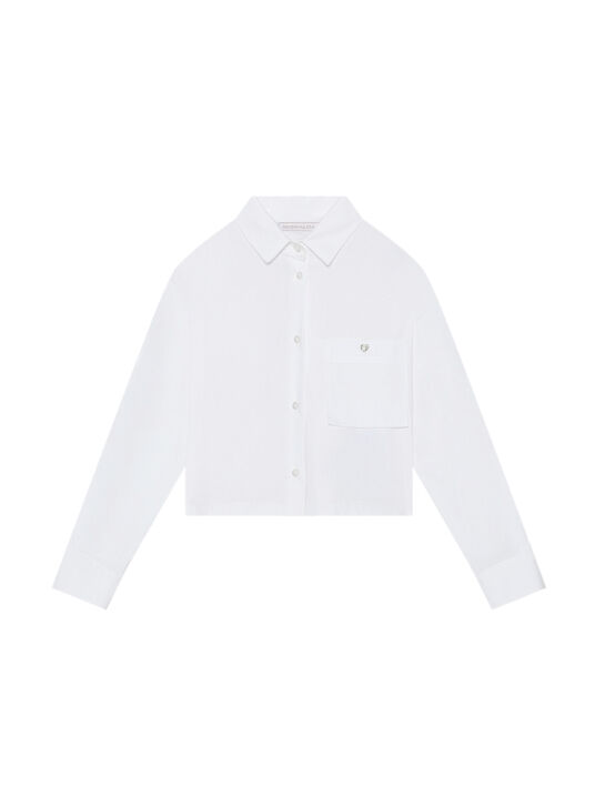 Рубашка укороченная с вышивкой Monnalisa , арт.  | Фото 1