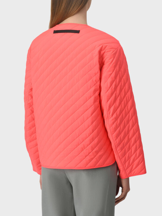 Куртка стеганая с накладными карманами, красная Yves Salomon , арт.  | Фото 5