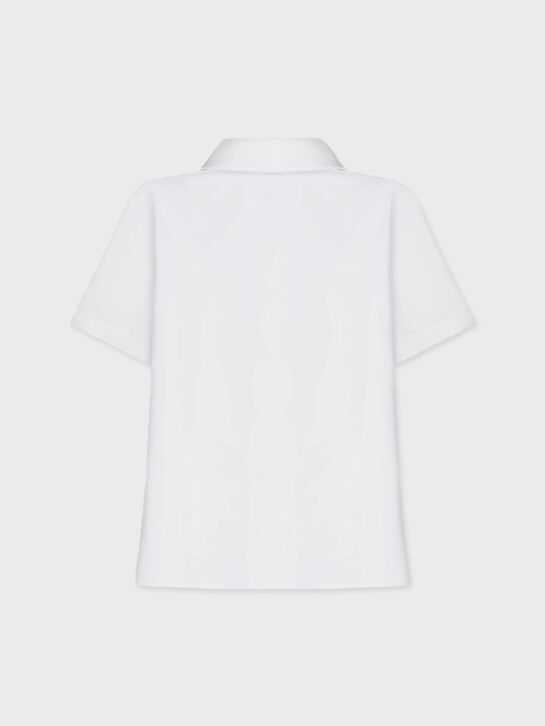 Белая рубашка с короткими рукавами KengLabel , арт.  | Фото 2
