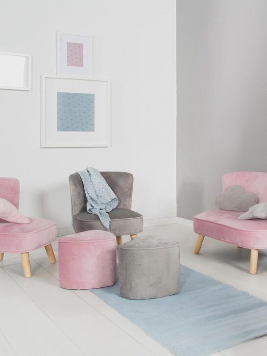 Детское велюровое кресло Lil Sofa, серый Roba , арт.  | Фото 10