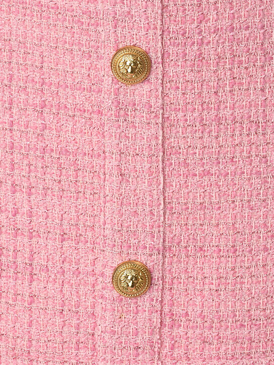 Розовая юбка из твида Balmain , арт.  | Фото 4