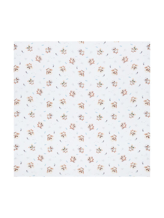 Комплект из 3 пеленок с принтом совы, 120х120 см Jan&Sofie , арт.  | Фото 9