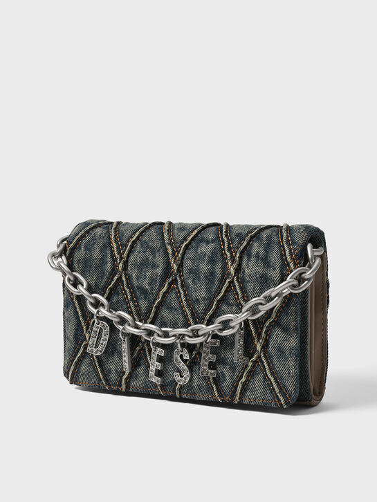 Сумка-клатч джинсовая на цепочке, синяя Diesel , арт.  | Фото 5