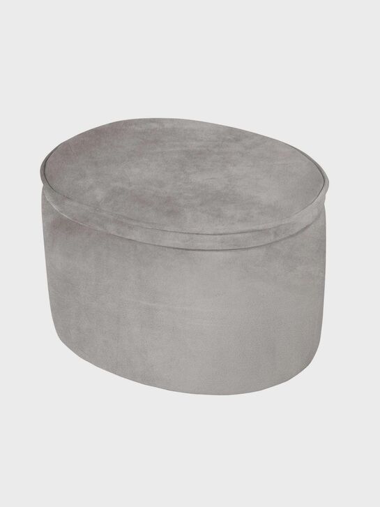 Детский велюровый овальный пуфик Lil Sofa, серый Roba , арт.  | Фото 1