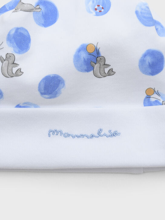 Комплект комбинезон+шапка, принт синие шары Monnalisa , арт.  | Фото 6