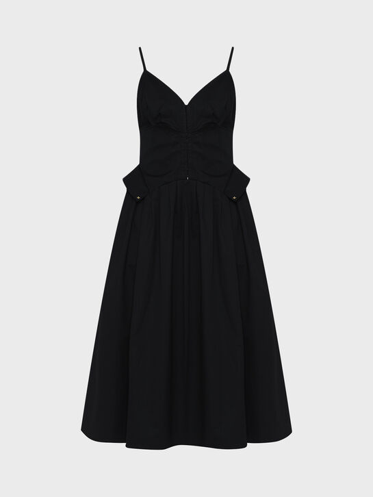 Платье с косетным топом, черное Elisabetta Franchi , арт.  | Фото 1