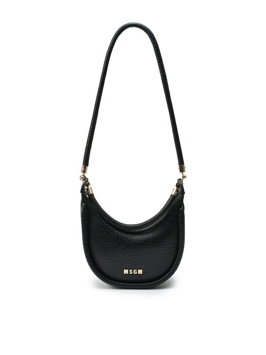 Сумка-хобо из эко-кожи, черная MSGM , арт.  | Фото 3