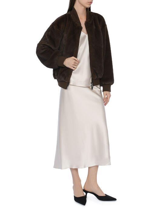 Юбка миди шелковая, белая Dorothee Schumacher , арт.  | Фото 2