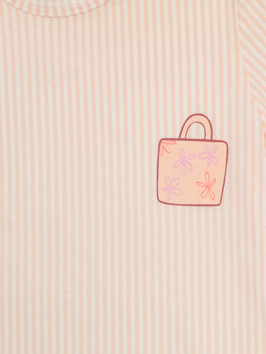 Пижама: футболка в полоску + шорты, розовая Sanetta , арт.  | Фото 4