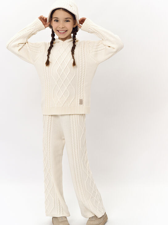 Джемпер вязка ромбы и косы Eleventy , арт.  | Фото 4