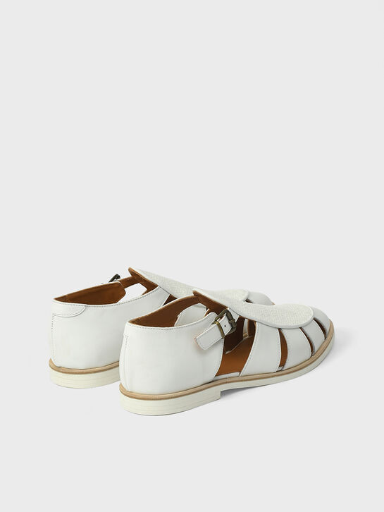 Босоножки закрытые, белые Gallucci , арт.  | Фото 3