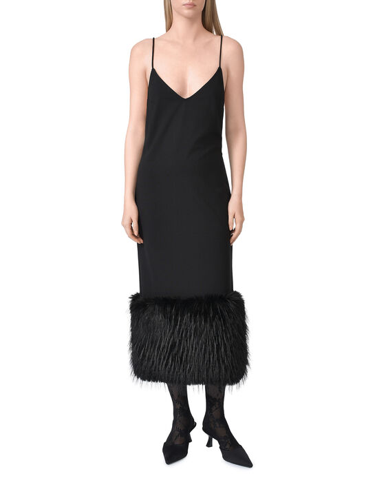 Платье-комбинация с отделкой эко-мехом Flashin , арт.  | Фото 5