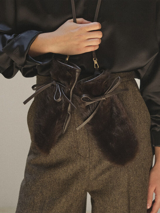 Варежки из меха норки Yves Salomon , арт.  | Фото 2