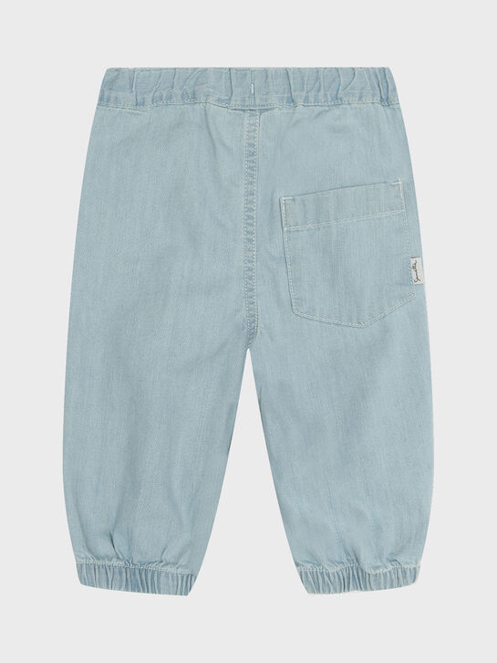 Брюки с поясом на резинке, голубые Sanetta , арт.  | Фото 2