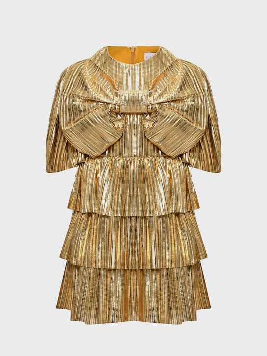 Плиссированное платье с бантом Eirene , арт.  | Фото 1