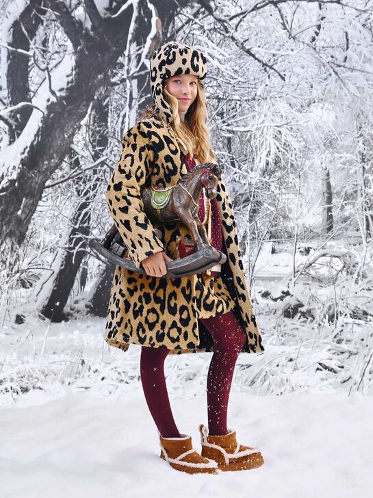 Пальто с леопардовым принтом MSGM , арт.  | Фото 2