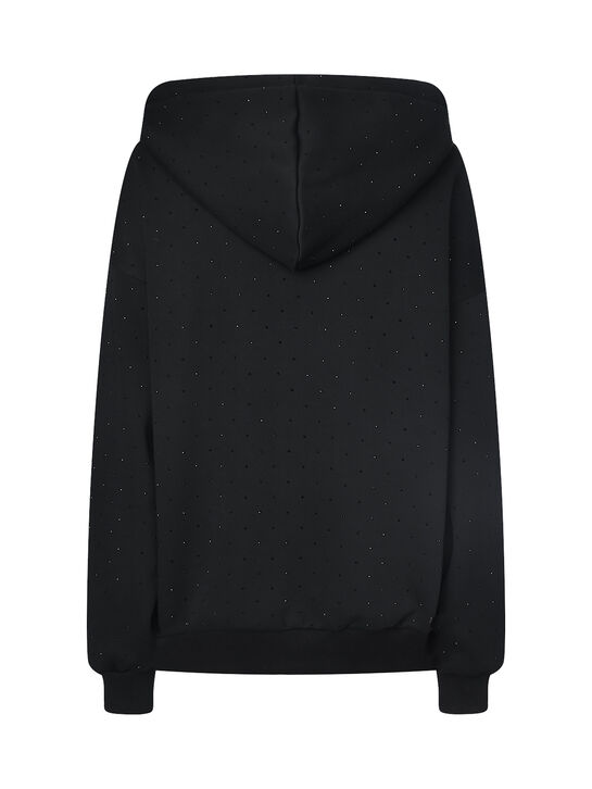 Толстовка-худи со стразами, черная Flashin , арт.  | Фото 6