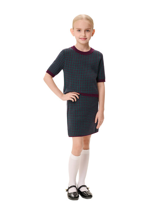 Жаккардовый джемпер с коротким рукавом KengLabel , арт.  | Фото 2