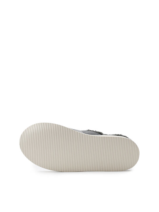 Тапочки с эко-мехом, серые Chloe , арт.  | Фото 6