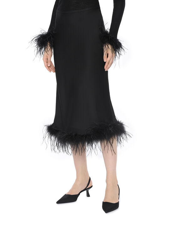 Юбка с отделкой из перьев Blumarine , арт.  | Фото 3