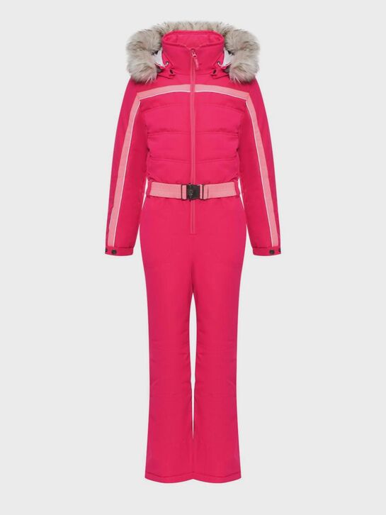 Комбинезон с эко-мехом, малиновый PinBina , арт.  | Фото 1