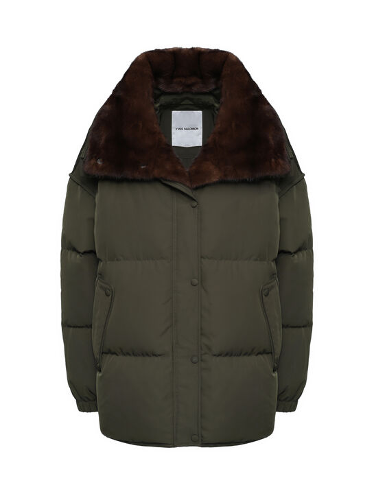 Куртка удлиненная с норковым воротником Yves Salomon , арт.  | Фото 1