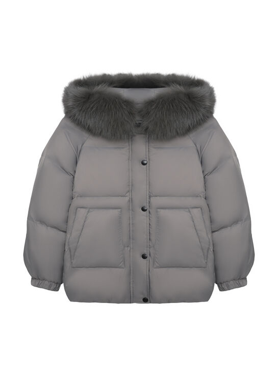 Куртка с отделкой из меха лисы Yves Salomon , арт.  | Фото 1