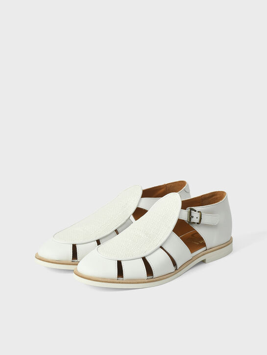 Босоножки закрытые, белые Gallucci , арт.  | Фото 2