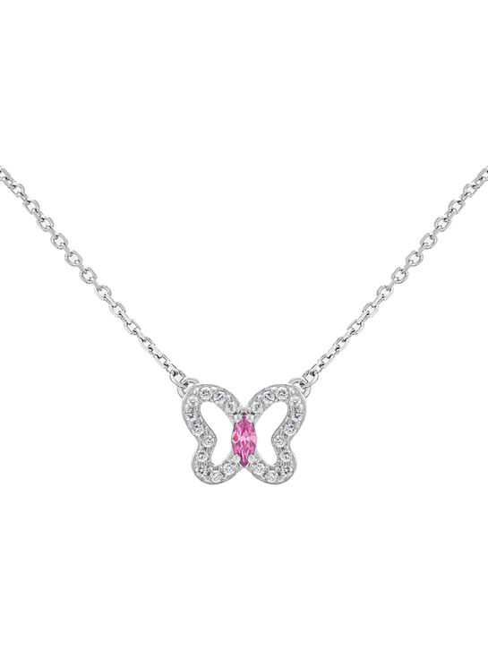 Колье Бабочка с розовым камнем Sneak Peek , арт.  | Фото 1