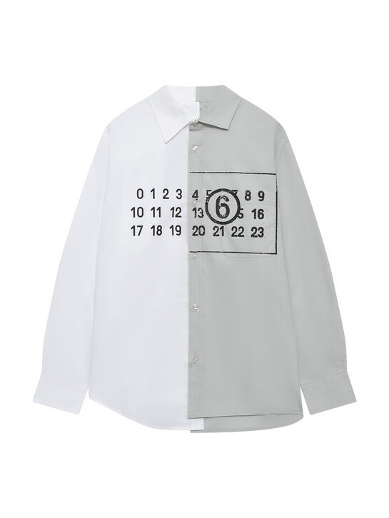 Рубашка в стиле color block MM6 , арт.  | Фото 1