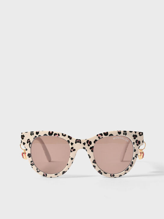 Очки с леопардовым принтом, бежевые Monnalisa , арт.  | Фото 1