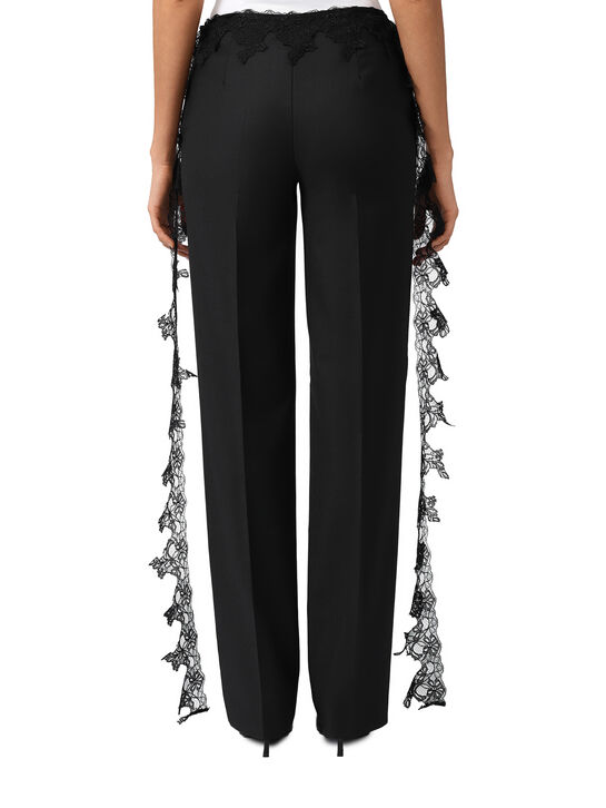 Брюки с кружевным поясом, черные Blumarine , арт.  | Фото 4