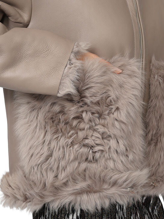 Куртка двусторонняя из овчины Ploomle , арт.  | Фото 14