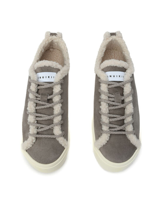 Кеды с меховой отделкой, серые INUIKII , арт.  | Фото 4