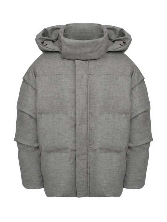 Куртка укороченная с отстегивающимися рукавами, серая Dan Maralex , арт.  | Фото 1