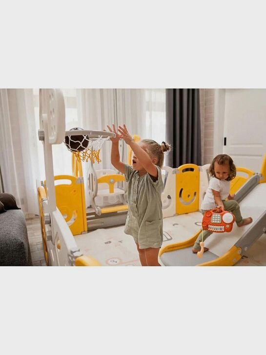 Манеж Kids SUPREME Music 160x160 Yellow с качелями UNIX Kids , арт.  | Фото 6