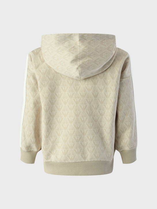 Спортивная куртка со сплошным лого, бежевая Emporio Armani , арт.  | Фото 2