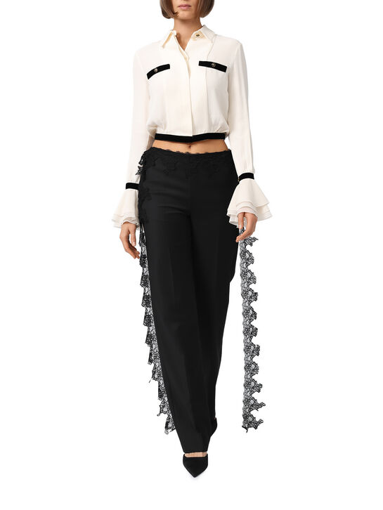 Блузка с воланами на манжетах Elisabetta Franchi , арт.  | Фото 2