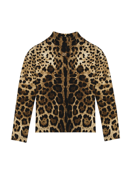 Лонгслив с леопардовым принтом Dolce&Gabbana , арт.  | Фото 1