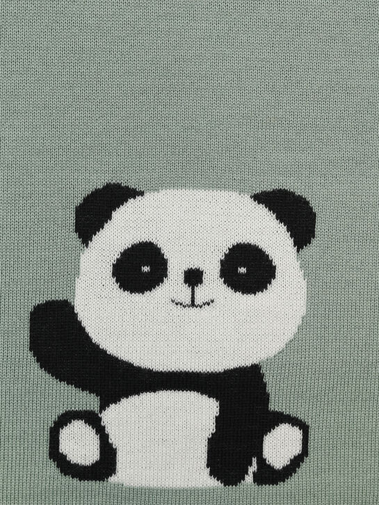 Плед вязаный с декором &quot;панды&quot; Maglificio di Verona , арт.  | Фото 5